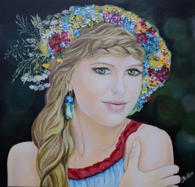 Original oil 16 x 16 inch, 
wrap canvas.
$850 Free shipping